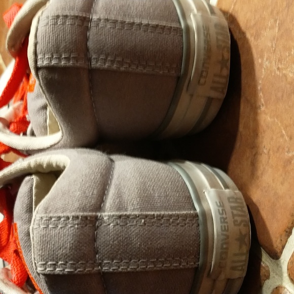 Converse girls size 4 Chuck Taylor All Star gray casual sneaker shoe log… - Picture 3 of 10